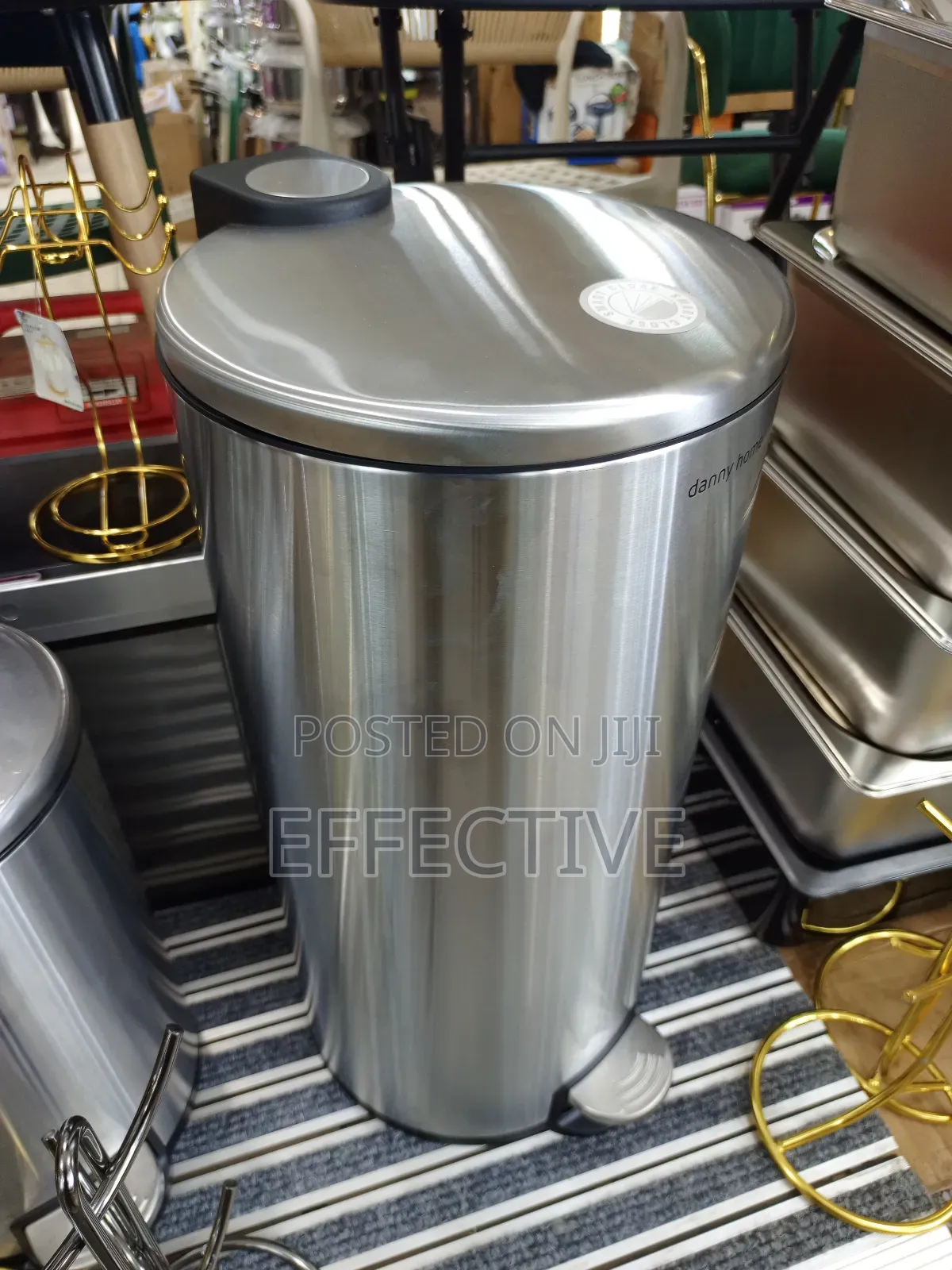 Danny Home Stainless Steel Pedal Trash Can 15L