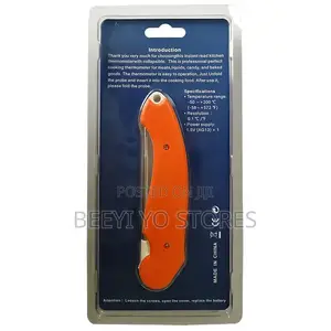 Instant Read Kitchen Cooking Thermometer With Collapsible Probe.