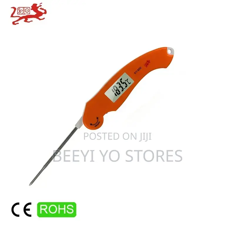 Instant Read Kitchen Cooking Thermometer With Collapsible Probe.