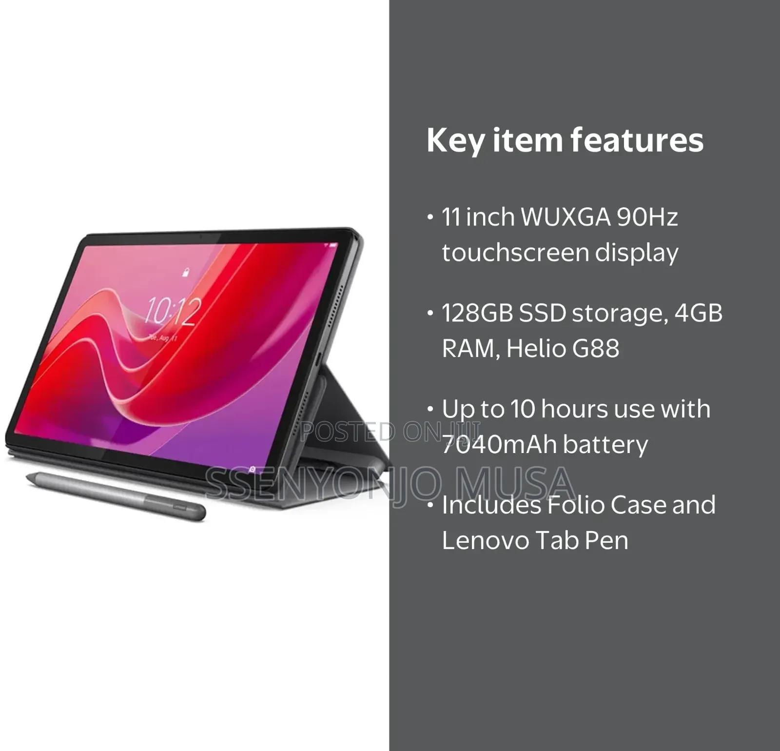 New Lenovo Tab M11 128 GB Silver