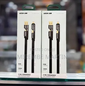 Green Lion 2-in-2 Braided Fast Charging Cable