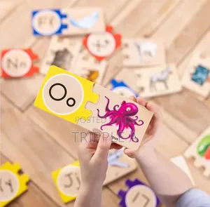 Kids Color Wooden Alphabet Puzzle