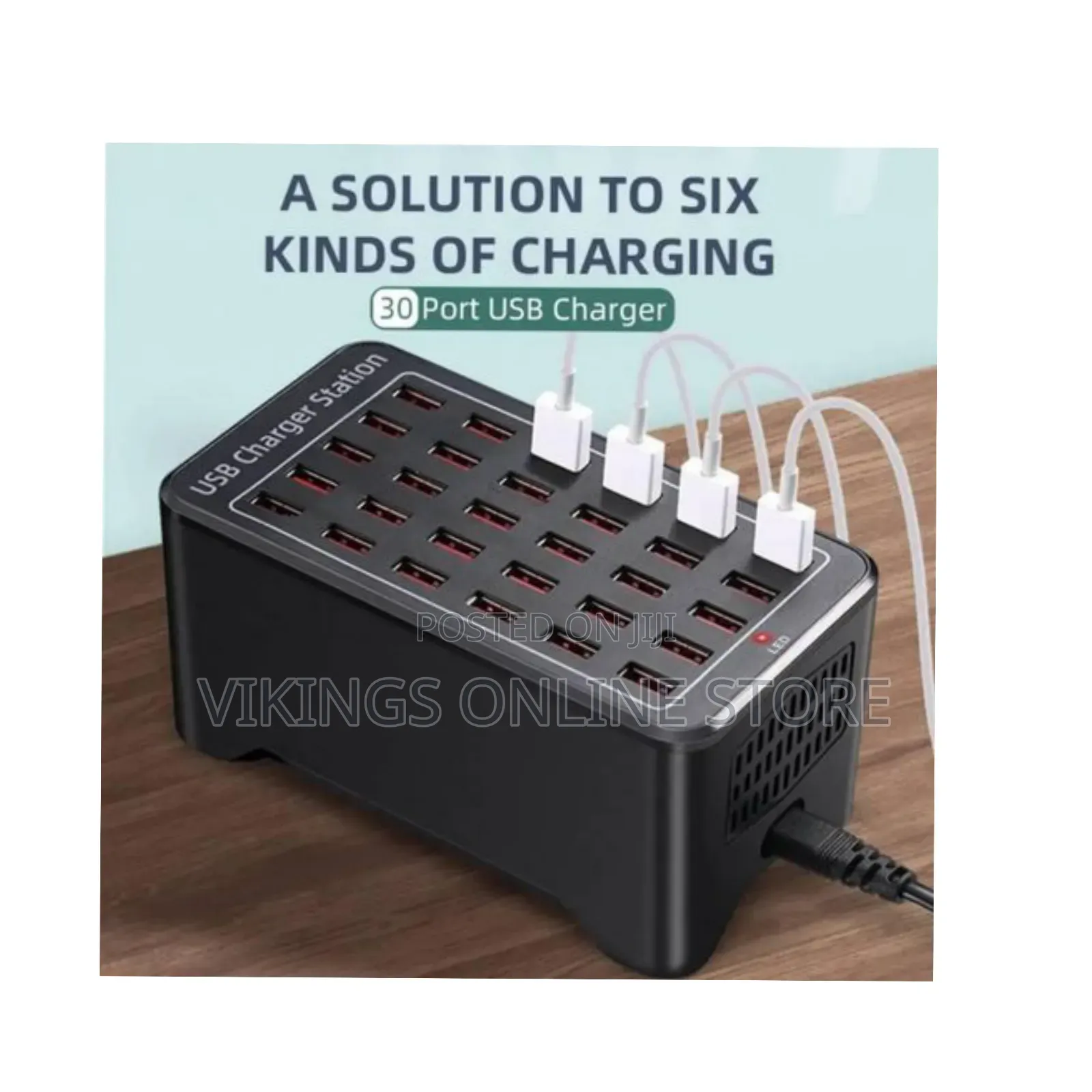 30 Port 150 Watt USB Charging Station, Desktop USB Rapid Charger