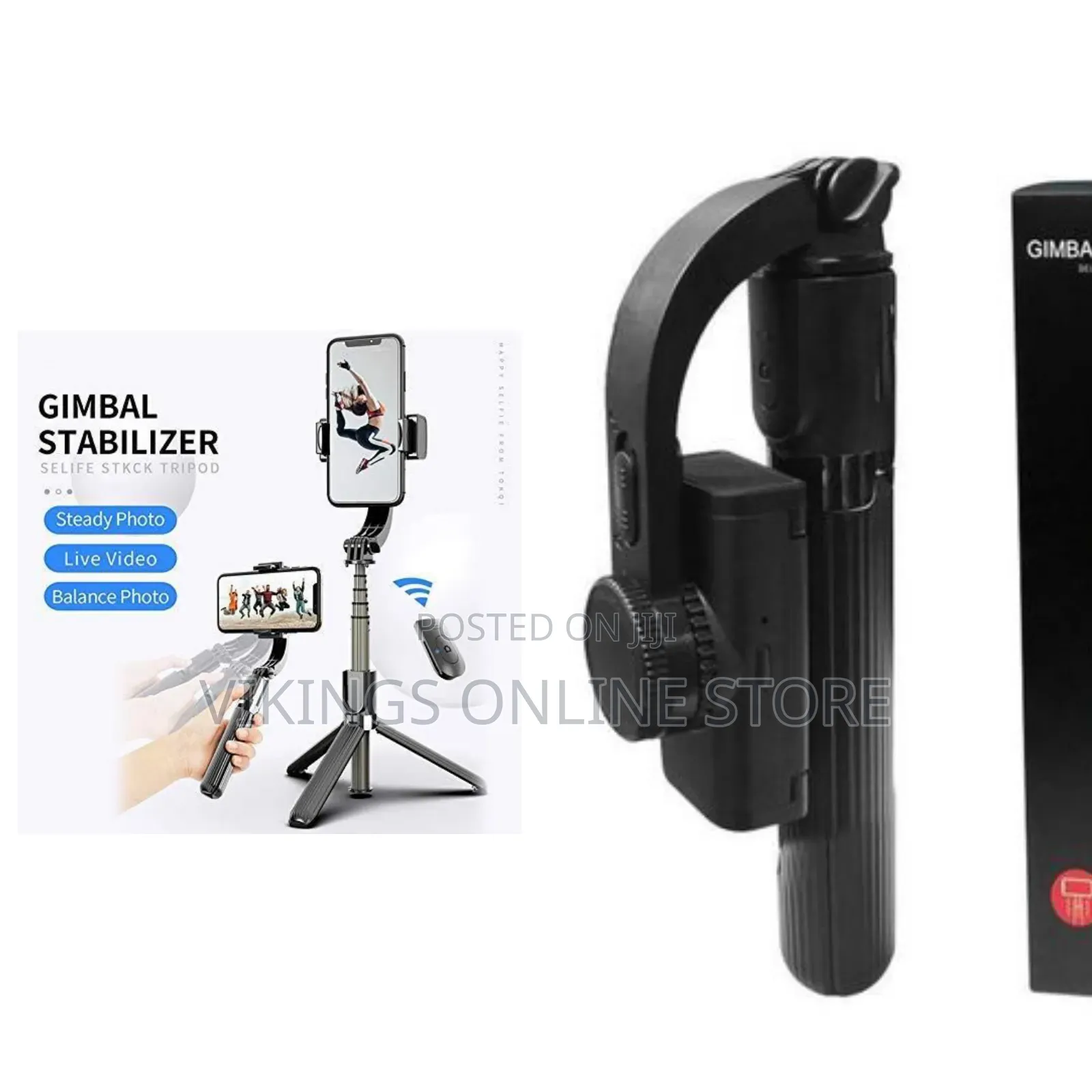 Gimbal Stabilizer Selfie Stick Tripod, L08 Anti-Shake Smart Selfie