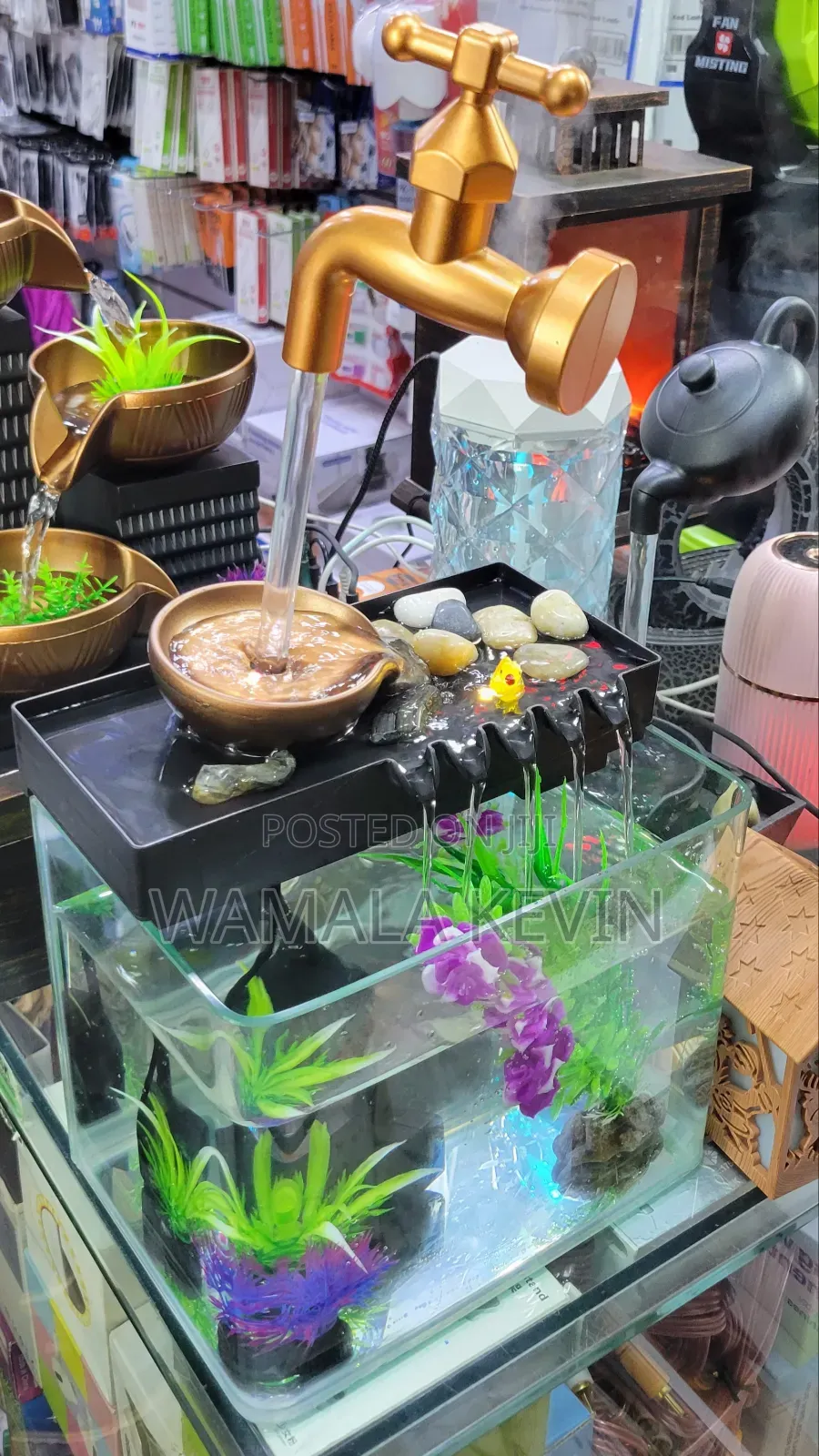 Golden Table Top Fountain