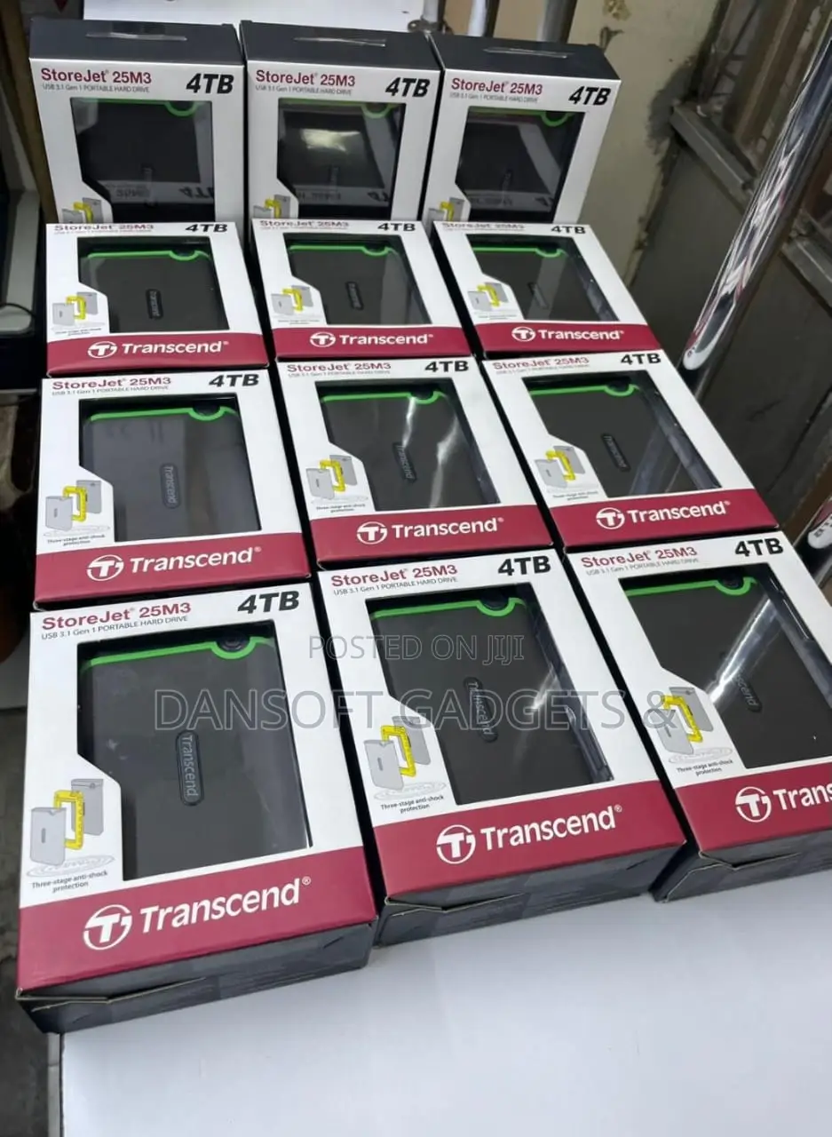 Transcend 4TB Portable Hard Drive – USB 3.1 Gen 1
