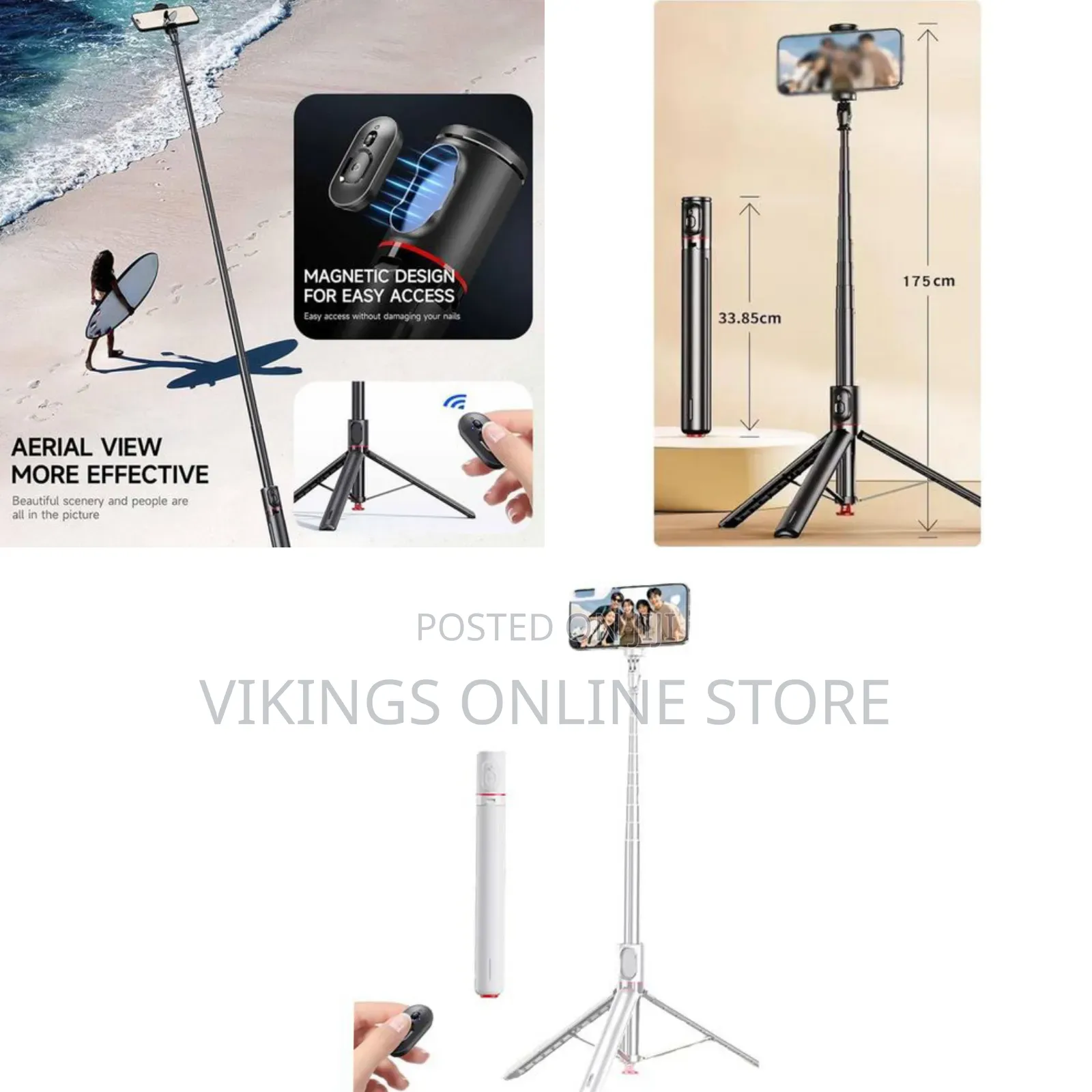TT01 Extendable Bluetooth Selfie Stick Tripod, 69.6" Automatic Tripod