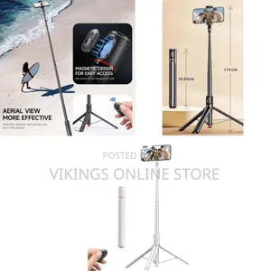 TT01 Extendable Bluetooth Selfie Stick Tripod, 69.6" Automatic Tripod
