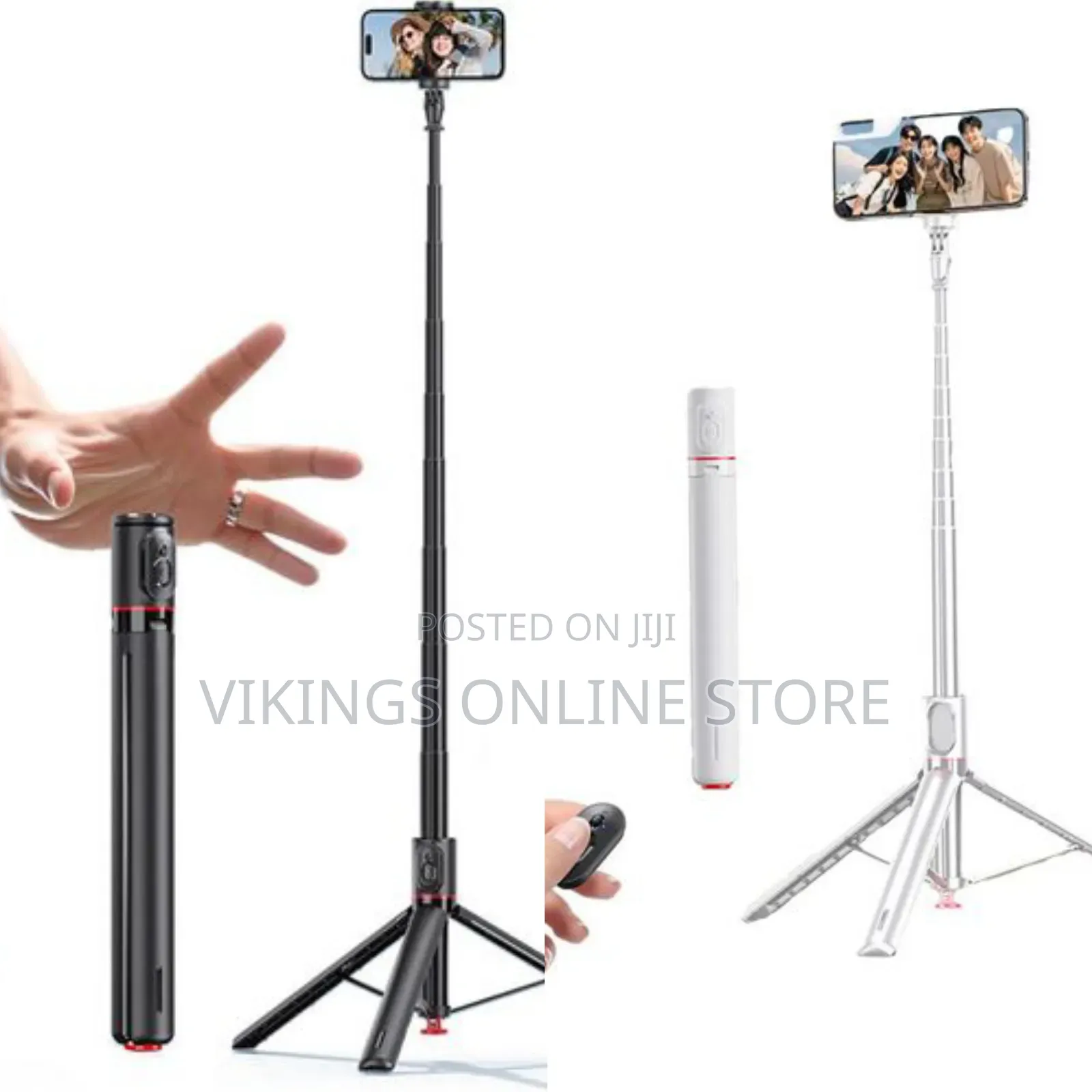 TT01 Extendable Bluetooth Selfie Stick Tripod, 69.6" Automatic Tripod