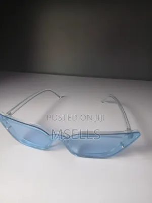 Sleek Blue Cat-Eye Sunglasses