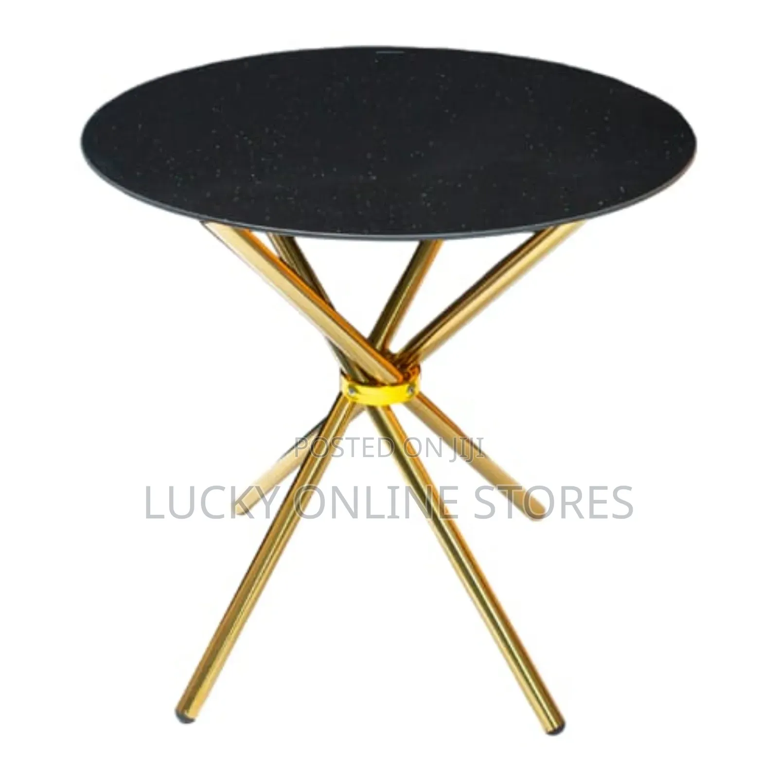 Hamish Black Marble Top Side Table