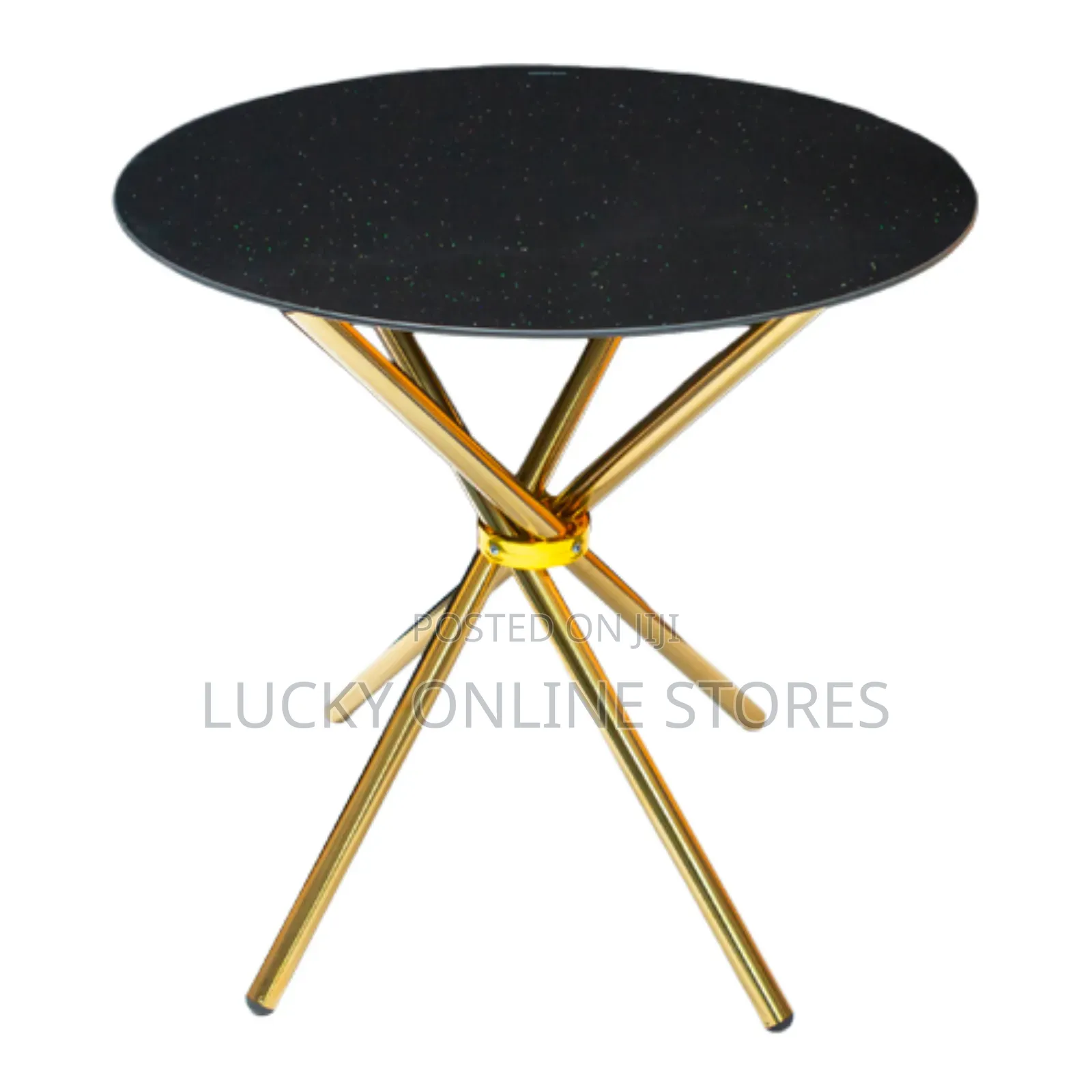 Hamish Black Marble Top Side Table