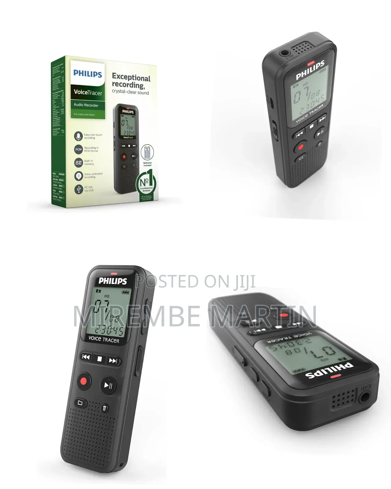 Philips VoiceTracer DVT1160 Audio Recorder