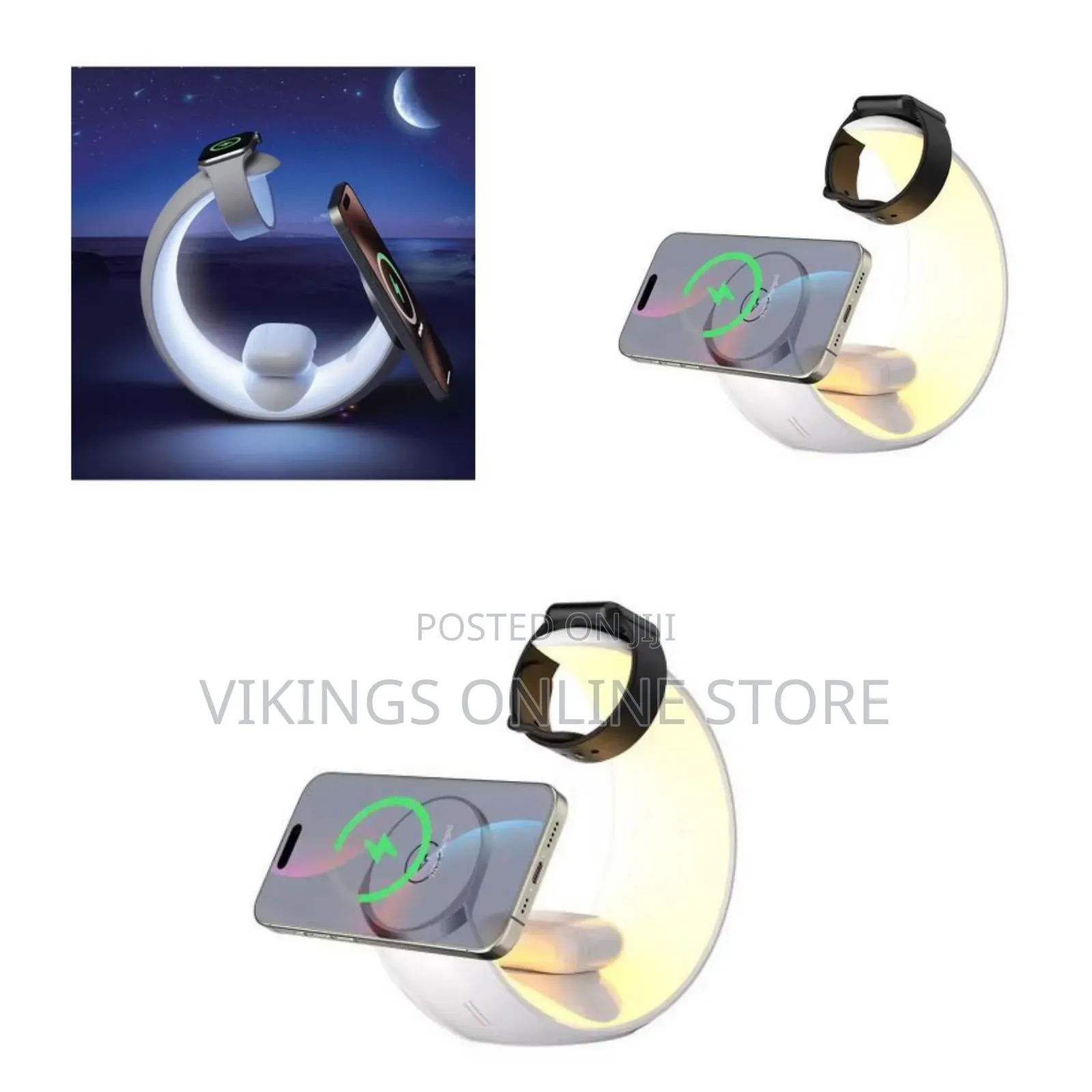 Green Lion Moon Charge 4 in 1 Wireless Charger With RGB Ambient Light