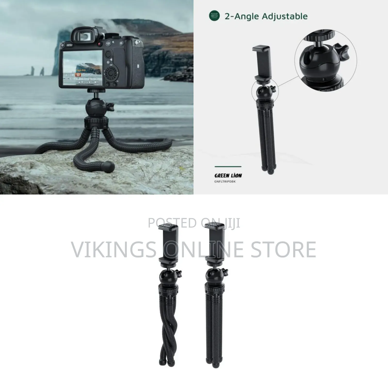 Flexible Tripod With Foam Grips, 55-85 Mm Phone Holder Size, Universal