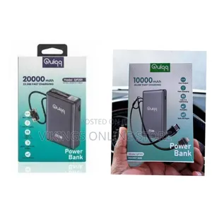 Quiqq 22.5W Fast Charging Portable Power Bank, for MacBook, With 3