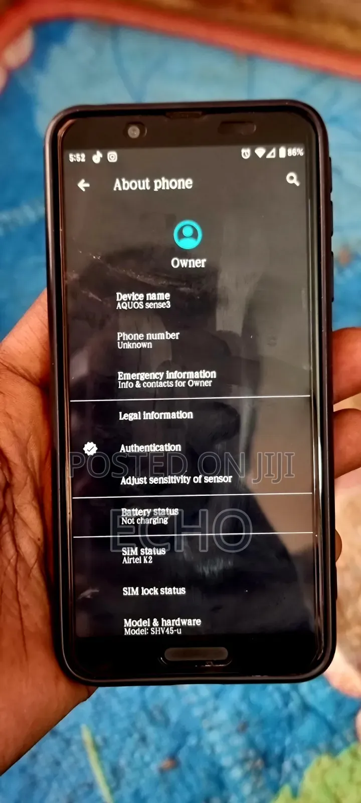 Sharp Aquos Sense 3 SHV45 64 GB Black