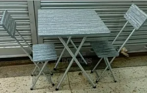 Foldable 3 PCS Table Set ( 1 Table 2 Shairs)