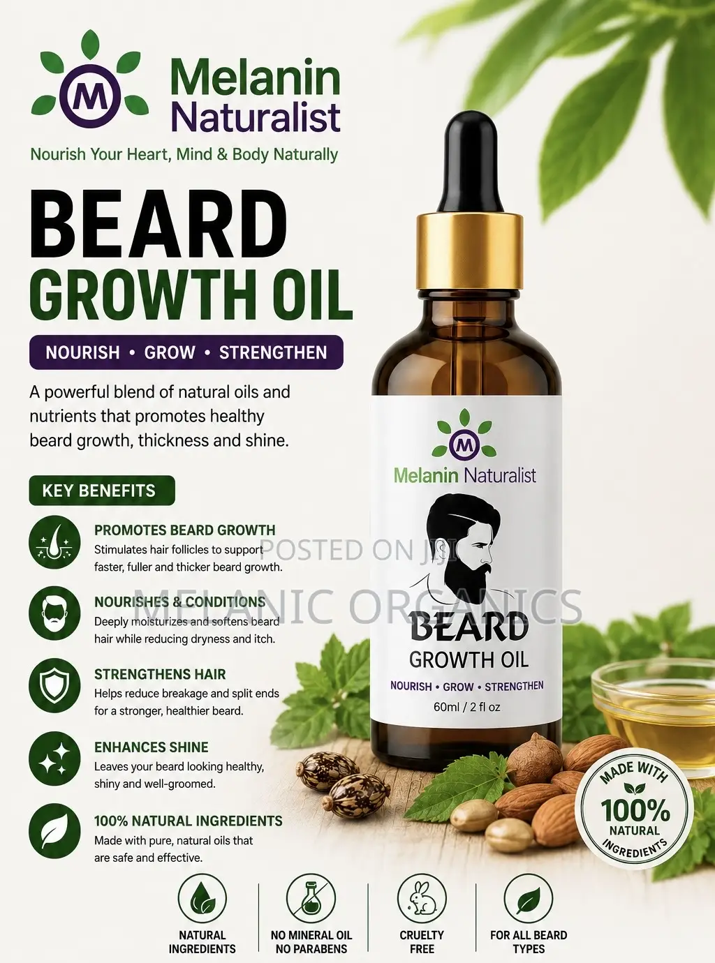 Natural Beard Growth Oil