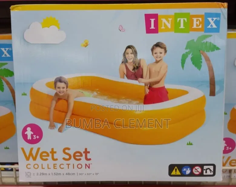 Home Kids Inflatable Swimming Pool 2.29 M X 1.52 M X 48 Cm