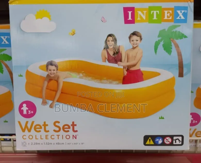 Home Kids Inflatable Swimming Pool 2.29 M X 1.52 M X 48 Cm