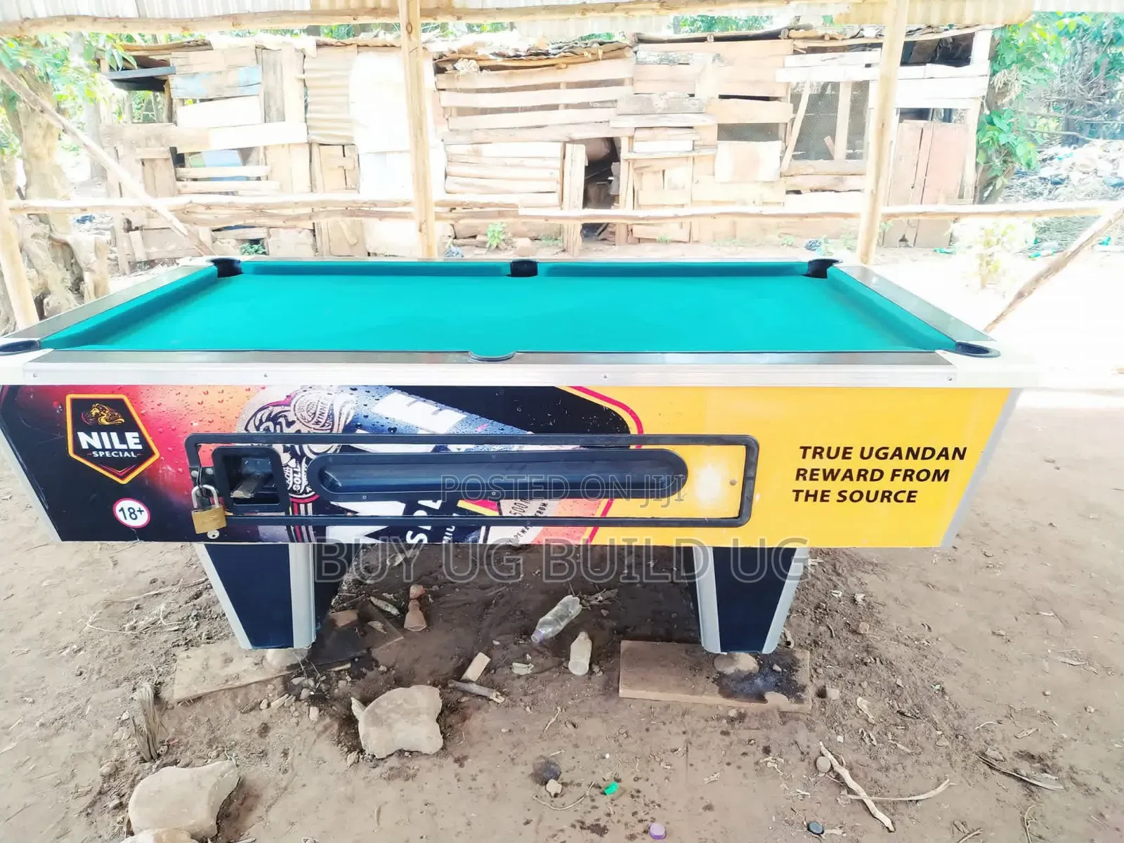 South African Grey Pool Table With Slate On