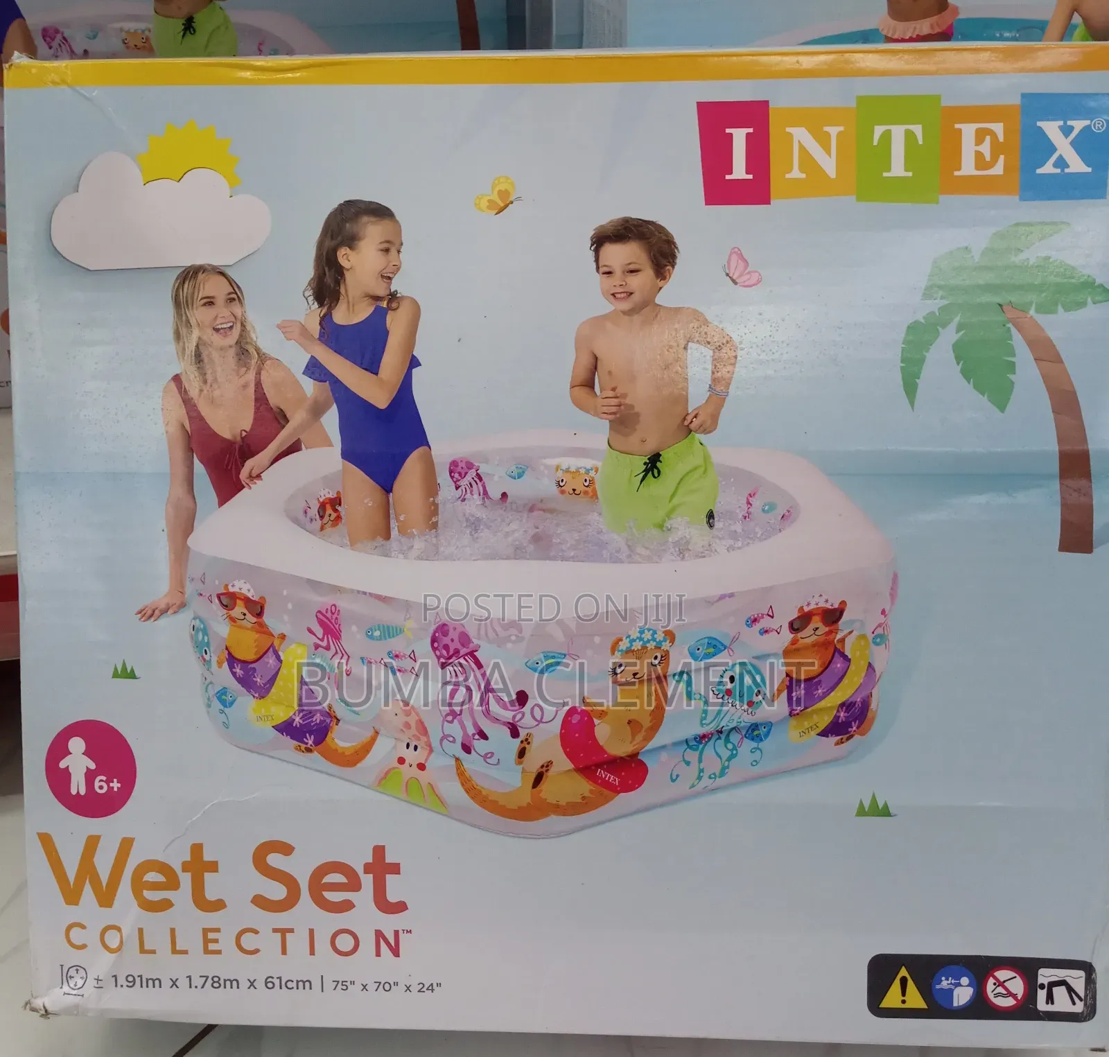 Exclusive Quality Inflatable Intex Kids Pool 1.92 M X 1.7 M X 61 Cm