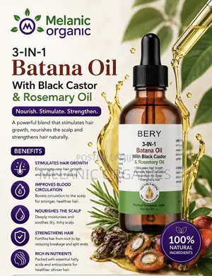Batana Oil With Castor Oil and Rosemary