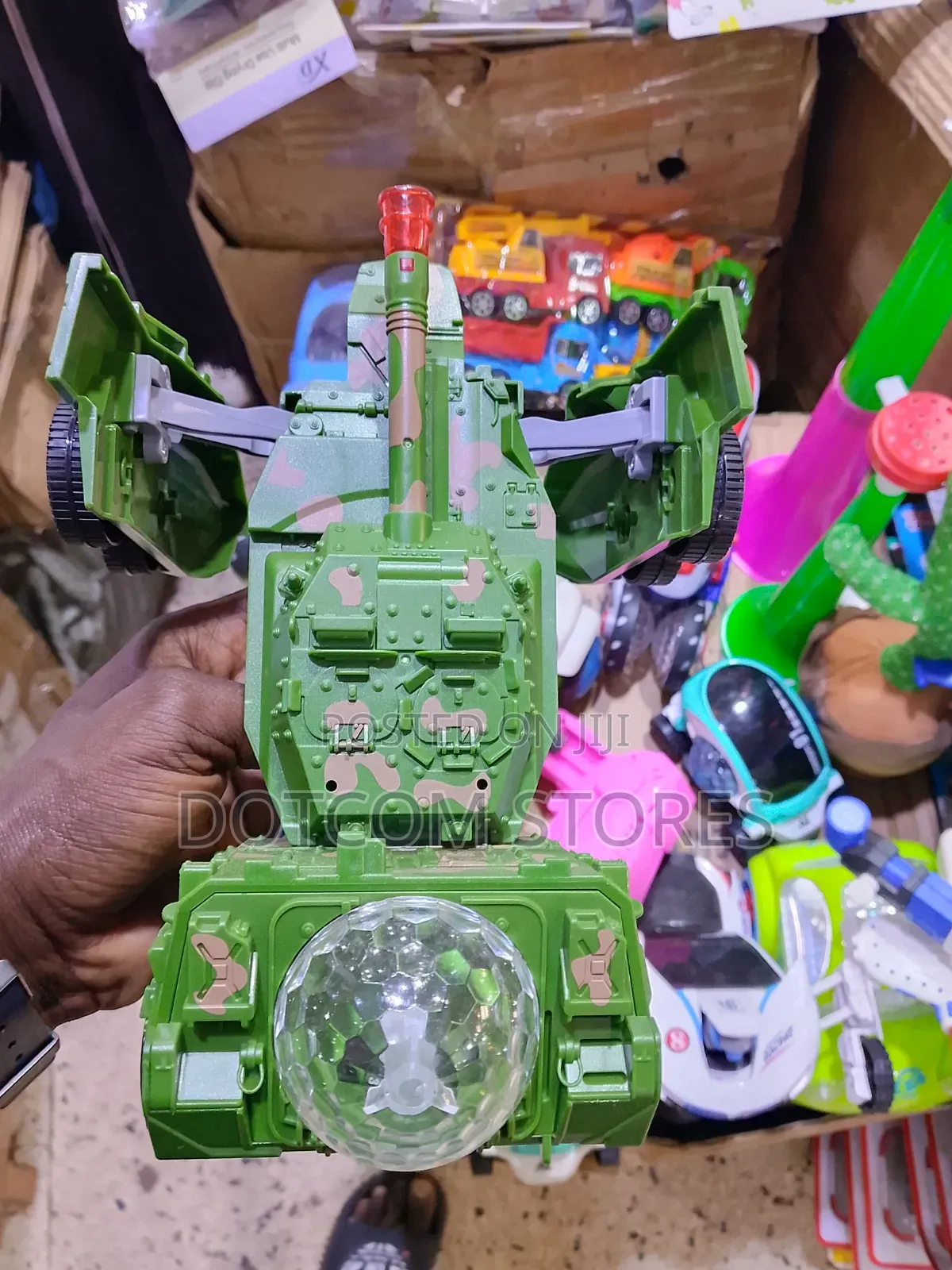 2-in-1 Automatic Transforming Robot Tank Toy With Lights Music