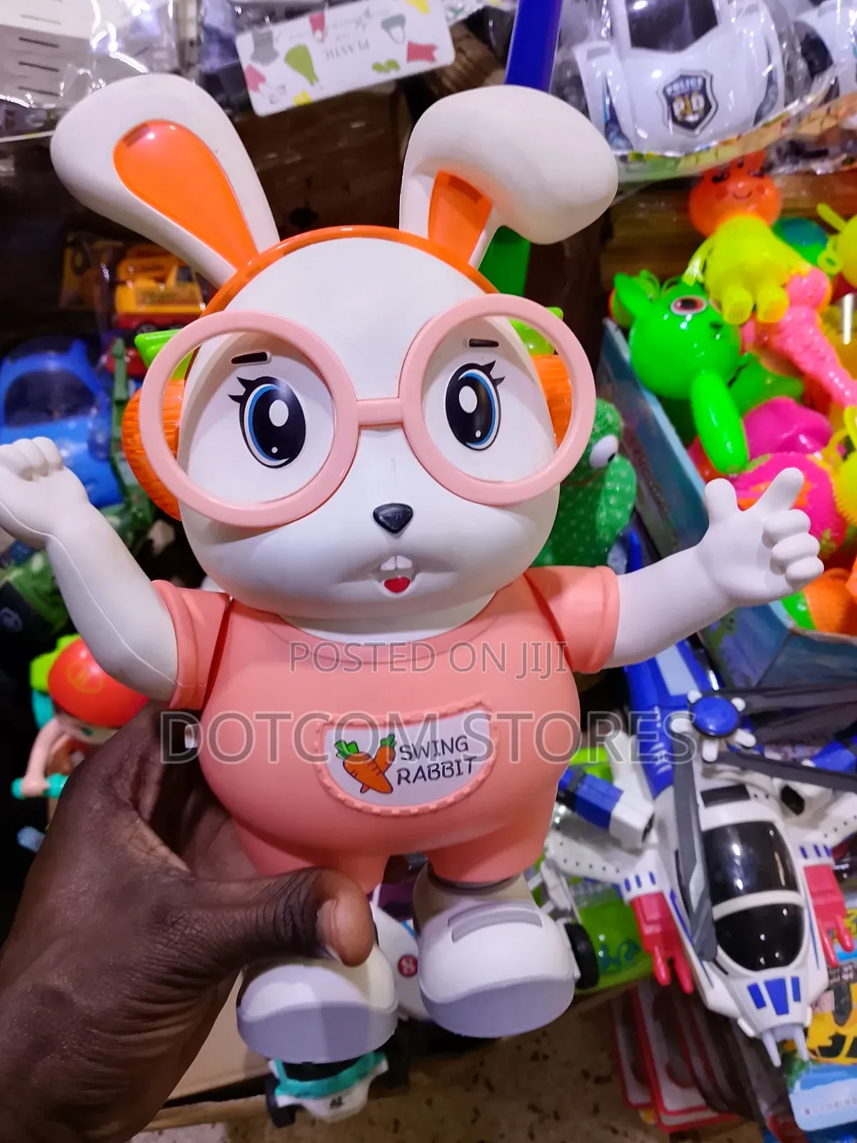 Swing Rabbit Dancing With Music, Light Moving Arms LED Bunny Toy