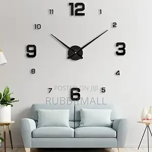 Modern DIY 3D Large Number Wall Clock