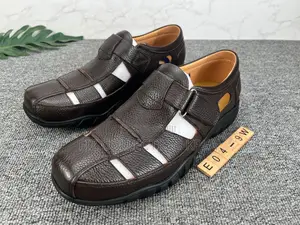 Franco Banetti Coffee Brown Leather Fisherman Sandals