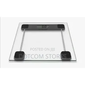 Digital Glass Bathroom Personal Weighing Scale - Clear/Multicolor