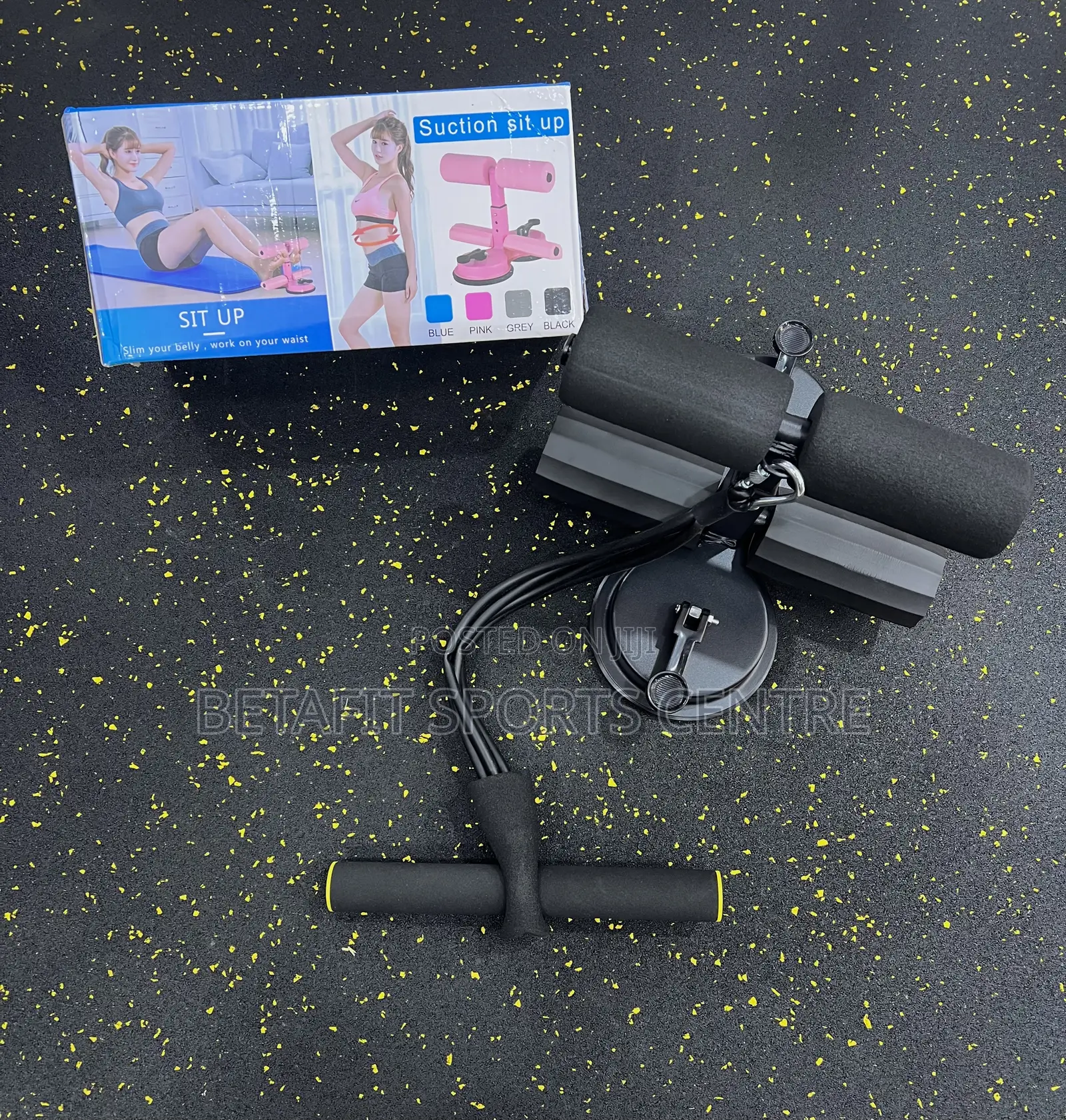 Suction Sit-Up Bar With Resistance Band