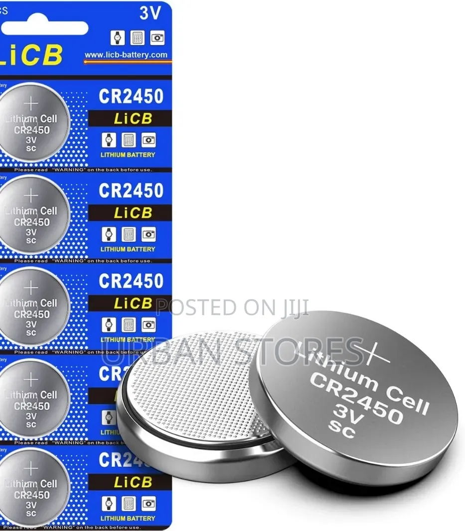CR2450 3V Lithium Coin Cell Battery 5PCS