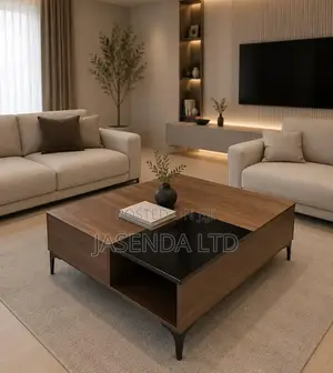 Center Table With Glass Section and Storage - Pay on Delivery