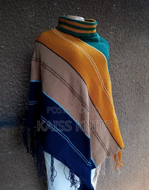 Multicolored Shawl Poncho