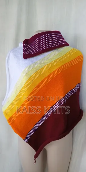 Multicolored Women's Shawl Poncho