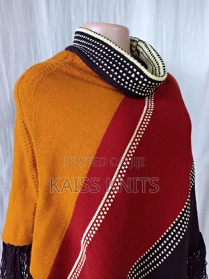 Multi Colored Women Shawl Poncho