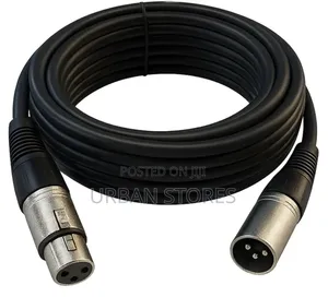 3 Pin XLR Microphone Cable Male to Female Black 10m