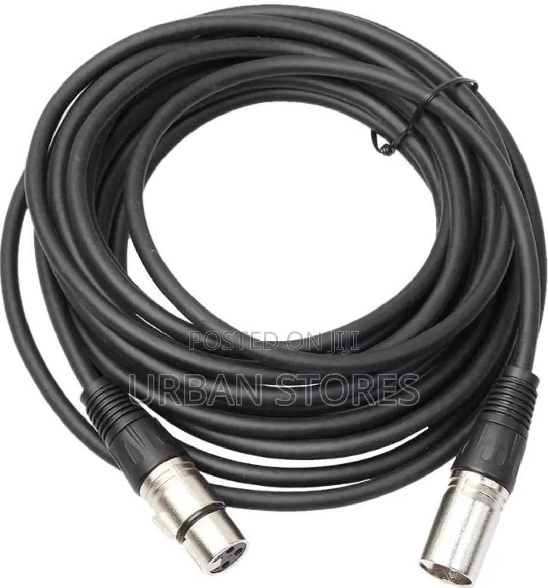 3 Pin XLR Microphone Cable Male to Female Black 10m