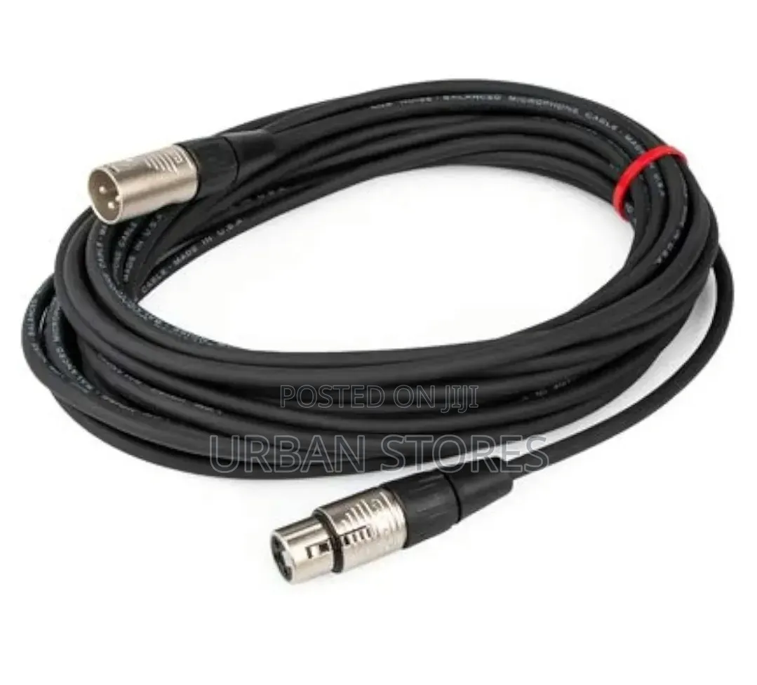 3 Pin XLR Microphone Cable Male to Female Black 10m
