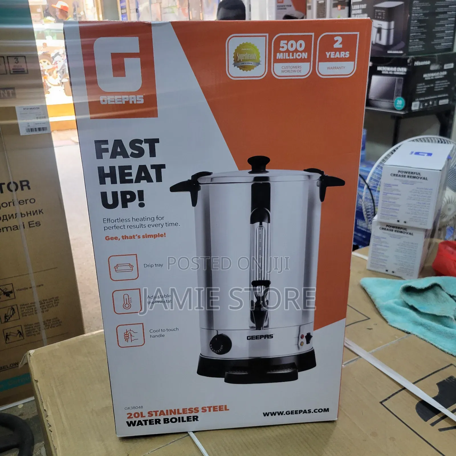 20L Geepas Stainless Steel Water Boiler