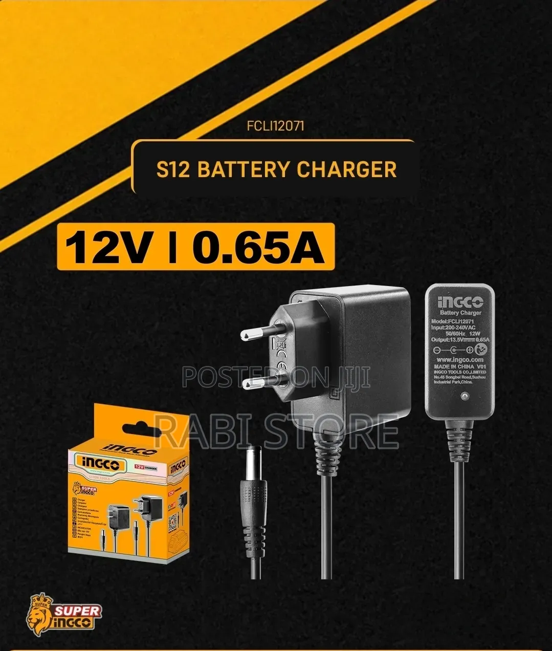 Battery Charger. /Car Refrigerator Charger 12V -Ingco
