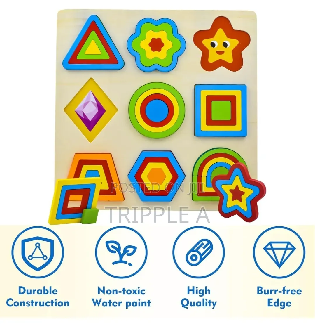 Unique Wooden Shapes Puzzle