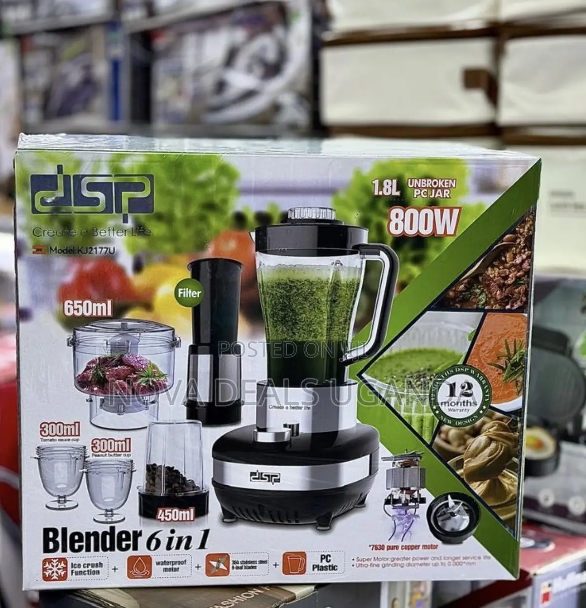 DSP 6-in-1 Multifunction Commercial Blender 1.8l-800w