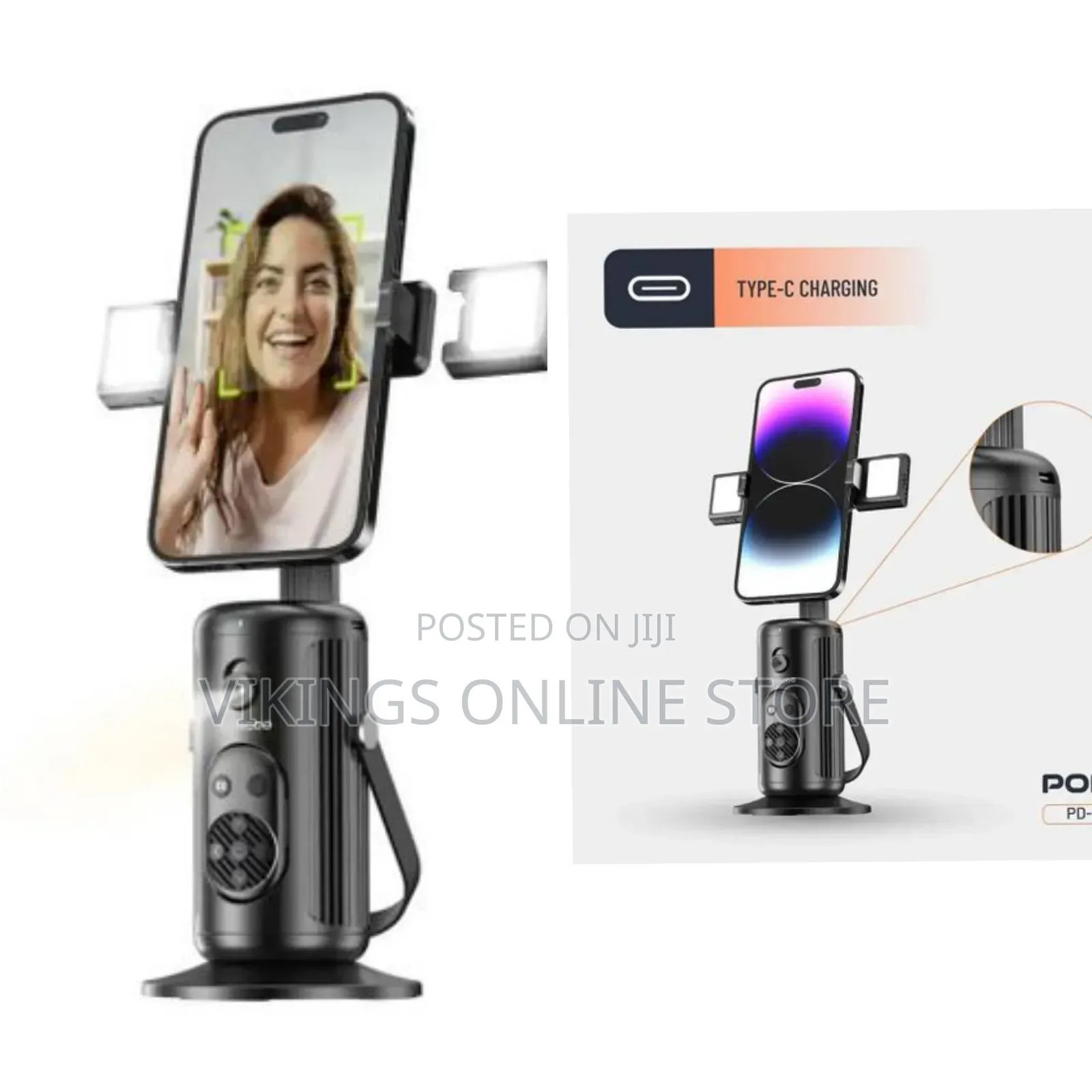 Porodo Face Tracking Smart Mount PD-HSM13 – 360° Auto Rotation