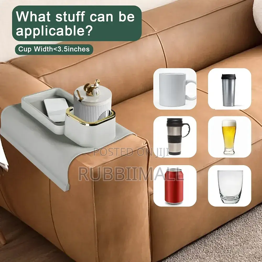 Weighted Silicone Caddy Holds Drinks and Snacks