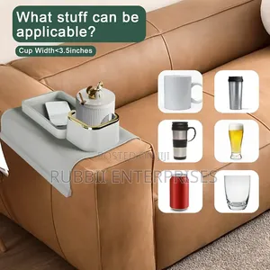 Weighted Silicone Caddy Holds Drinks and Snacks