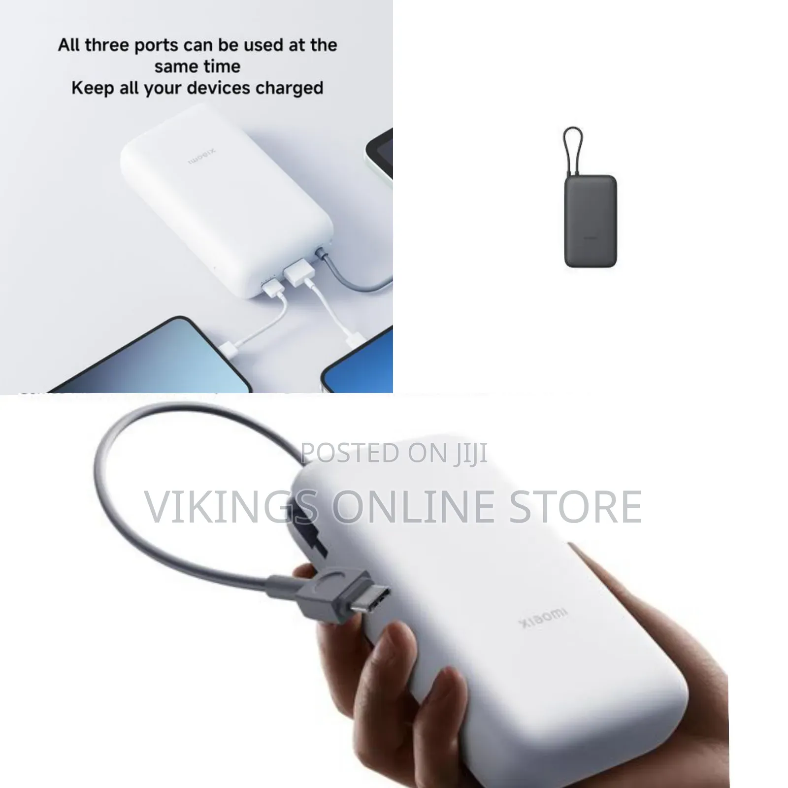 Xiaomi 22.5W Power Bank 20000mAh(Integrated Cable),USB-C Fast Charging